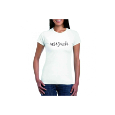 Macska EKG női póló - egyedi mintás, 12 szín, S-2XL női póló