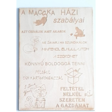  Macska házi szabályok tábla dekorációs kellék