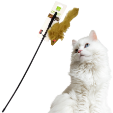  Macska játékpálca- Szőrös egér zörgő hanggal, Barna játék macskáknak