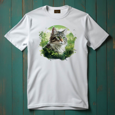  Macska póló (Férfi)(Áttetsző)