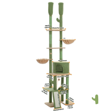  Macskafa, állítható magasságú, többrétegű kivitel, AMT0221GN, a képen látható macskabútor