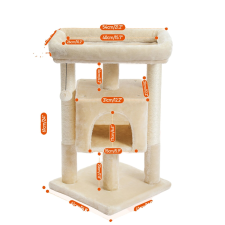  Macskafa, erős kialakítás, helytakarékos, AMT0114BG-LF, M macskabútor