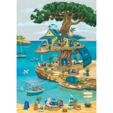 Macskás puzzle a fán, 1000 darab puzzle, kirakós