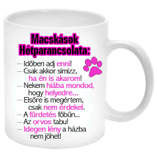 Macskások hétparancsolata... Bögre (Feliratozható) bögrék, csészék