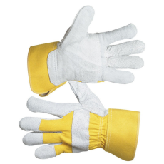 MAD-1153 kesztyű munkához, Eider, HS-01-002; 10-es, marhahasíték, sárga