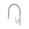 MAD-2508 BALLETTO mosogató csaptelep hajlékony szilikon kifolyó csővel, 35mm, szürke