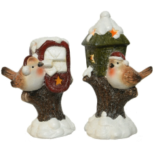  Madár postaládával poly M20cm dekorációs kellék