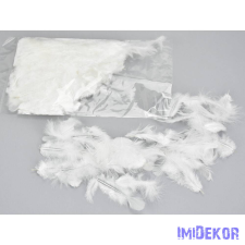  Madártoll 7-8 cm 10g - Fehér dekorációs kellék