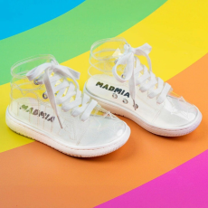 Madmia Bubble Star Lány Sportcipő - Átlátszó, Fehér Fűzővel, 30 EU