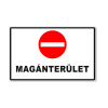  Magánterület! - öntapadó, 160*240mm