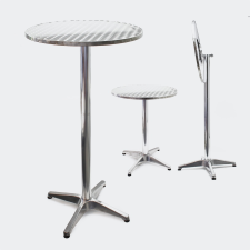  Magas bárasztal, aluminium O60cm, 74/114 cm bútor