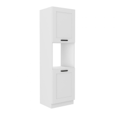  Magas szekrény beépített sütőhöz, fehér, LULA 60 DP-210 2F bútor