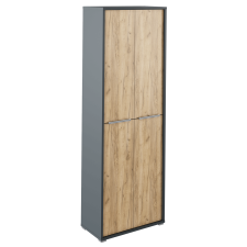  Magas szekrény polcokkal, grafit/tölgyfa artisan, RIOMA NEW TYP 05 bútor