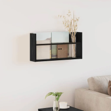  Magazin állvány polcokkal Fekete tölgy 60 x 12 x 30 cm Faanyag bútor