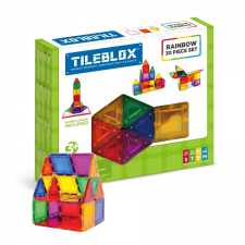Magformers Tileblox Rainbow 30 darabos Mágneses Építőjáték mágnestáblával (005-1030003) kreatív és készségfejlesztő