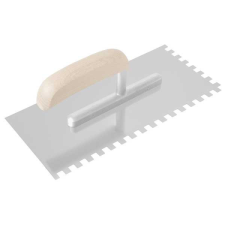 Magg Rozsdamentes acél simító fogazott 270x130mm, fog 4mm - fa… (080106) kőműves és burkoló szerszám