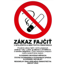 Magg SK - Zákaz fajčiť v spoločných a nebytových priestoroch 140x90mm - samolepka információs címke