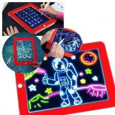 Magic Sketchpad készségfejlesztő, színes, világítós rajztábla, üzenőtábla gyerekeknek (BBV) (BBJ) elektronikus játék