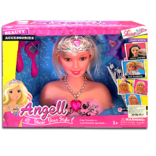 Magic Toys Angell sminkelhető és fésülhető hercegnő babafej baba