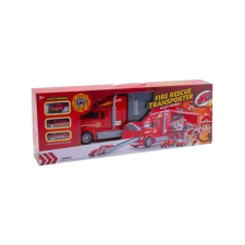 Magic Toys Átalakítható tűzoltókamion hordozható szett autópálya és játékautó