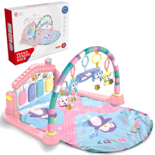 Magic Toys Baby fitness zenélő és foglalkoztató játszószőnyeg lábzongorával pink színben játszószőnyeg