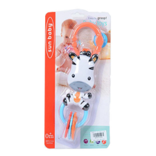 Magic Toys Boldog zebra rágóka és csörgő rágóka