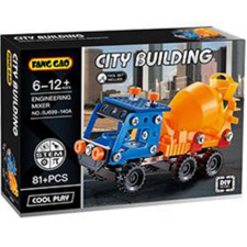 Magic Toys City Building: Szétszerelhető betonkeverő autó 81db-os szett autópálya és játékautó