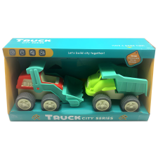 Magic Toys City Truck: Dömper és homlokrakodó munkagép szett autópálya és játékautó