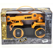 Magic Toys DIY szerelhető sárga daruskocsi autópálya és játékautó