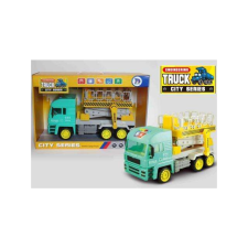 Magic Toys Emelőkosaras teherautó modell fénnyel 37cm-es autópálya és játékautó