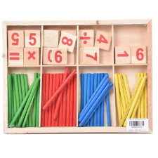 Magic Toys Fa számoló doboz számokkal és színes pálcákkal kreatív és készségfejlesztő