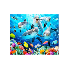 Magic Toys Gyémántszemes kirakó: Delfinek gyémántfestő szett 40x50cm kreatív és készségfejlesztő