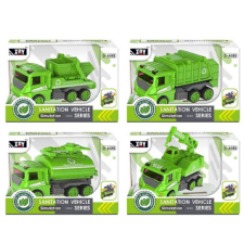 Magic Toys Kamion munkagépek zöld színben többféle változatban autópálya és játékautó