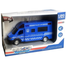 Magic Toys Lendkerekes rendőrségi kisbusz fény és hang effektekkel 1/20-as méretben autópálya és játékautó