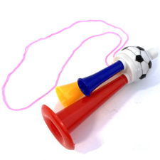 Magic Toys Mini focilabdás nyakba akasztható trombita tripla dudával 13cm jelmez