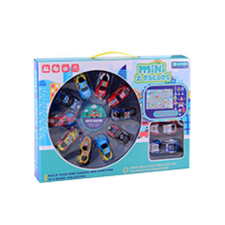 Magic Toys Mini Z Racers 12db-os kisautó szett autópálya és játékautó