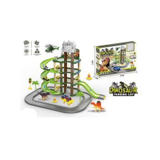 Magic Toys Négy szintes dinoszauruszos parkolóház figurákkal és járművekkel 71db-os készlet autópálya és játékautó