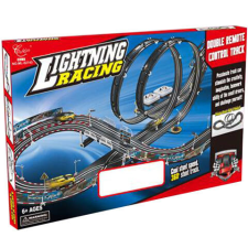 Magic Toys Prémium elektromos versenypálya szett 360°-os dupla hurokkal autópálya és játékautó