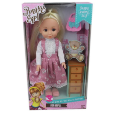 Magic Toys Pretty Girl szőke hajú baba kézitáskával baba