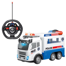 Magic Toys RC Távirányítós rendőrségi szállítóautó fénnyel 1/43 autópálya és játékautó
