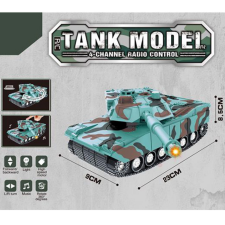 Magic Toys RC Távirányítós terepmintás tank fény és hang effektekkel 23cm távirányítós modell