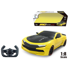 Magic Toys RC Távirányítós XXL Chevrolet Camaro sárga-fekete sportautó 1:8-as méretarányban autópálya és játékautó