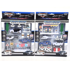 Magic Toys Rendőrségi játékszett járművekkel és kiegészítőkkel kétféle változatban autópálya és játékautó