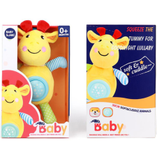 Magic Toys Sárga színű plüss tehén fény és hang effektekkel 30cm plüssfigura