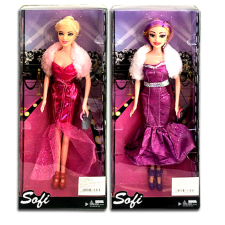 Magic Toys Sofi baba estélyi ruhában szőrmével 2 változatban baba