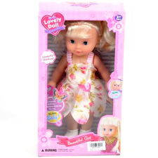 Magic Toys Szőke hajú baba nyári ruhában 26cm-es baba