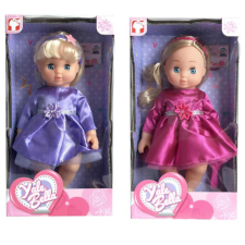 Magic Toys Szőke hajú baba ruhában kétféle változatban baba