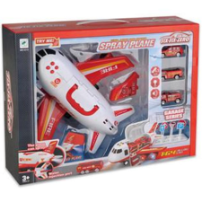 Magic Toys Tűzoltósági szállító repülő kisautókkal, fénnyel és hanggal autópálya és játékautó