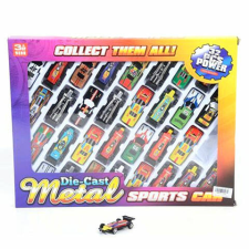 Magic Toys Vegyes versenyautó szett 32 db-os kiszerelésben autópálya és játékautó