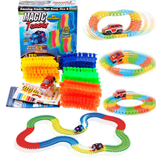 Magic Tracks autópálya LED-es kisautóval (BBJ) (BBV) autópálya és játékautó